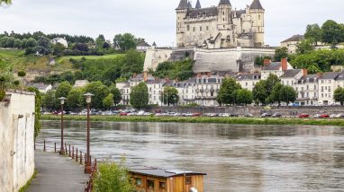 Castle and river in Normandy