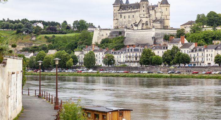Castle and river in Normandy