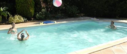 Swimming pool on a French campsite