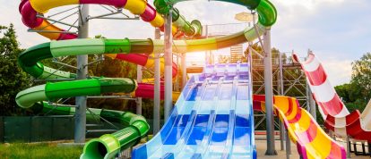 Campsite with water park