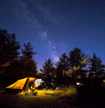 camping in nature