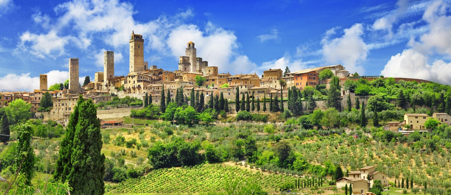 San Gimignano, Tuscany, Italie, Campings en Italie