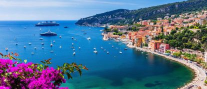 Villefranche sur Mer, bord de mer Méditerranée, France