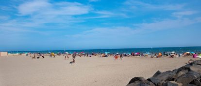 Beach at Valras-Plage, Hérault, France