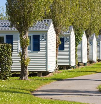 Mobile homes at a campsite
