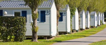 Mobile homes at a campsite