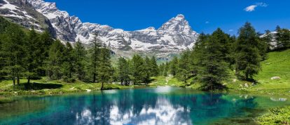 Matterhorn, Blauer See, Breuil-Cervinia, Aostatal, Italien - Campingplätze in Aostatal