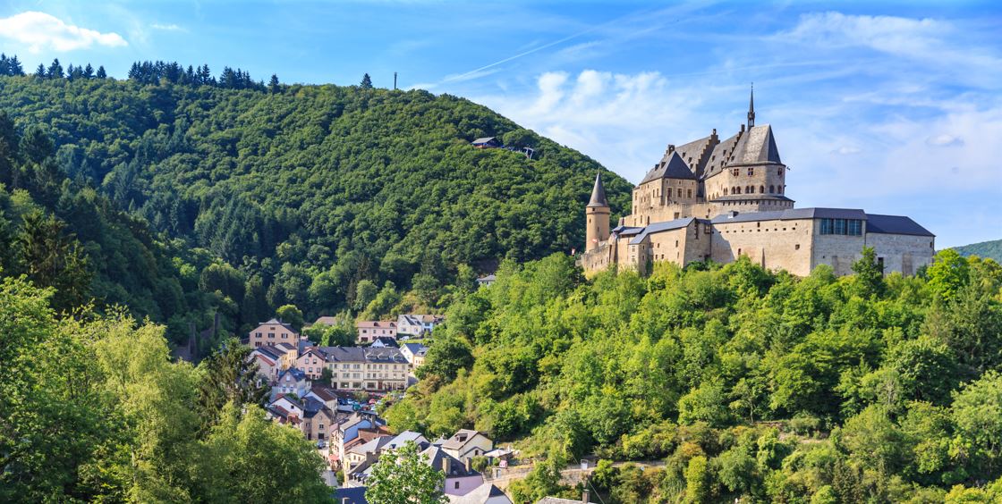 Vianden castle, Vianden, Rhine, Luxembourg - Campsites in Luxembourg