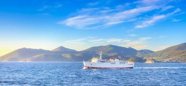 Ferry in Mediterranean, Italy, Spain, France - Campsited ferry travel