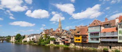 Argenton-sur-creuse an der Indre, Frankreich. Campingplätze in der Indre