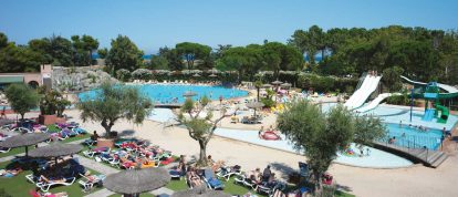 campsite with swimming pool in France