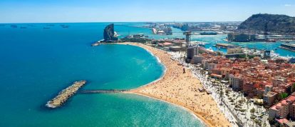 Strand Sant Miquel Sebastian, Barceloneta, Hafen Katalonien, Barcelona