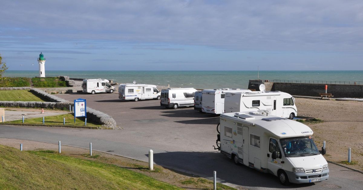 Rest area for campervan in france