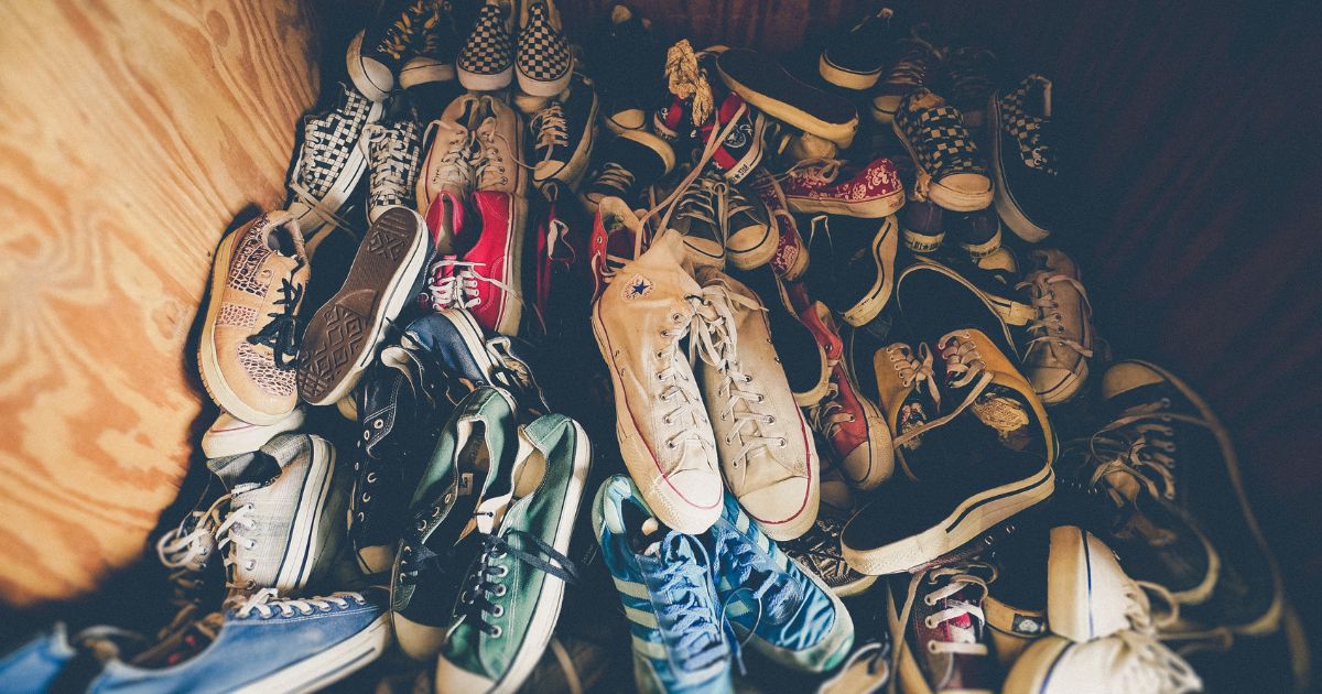 shoe storage in campervan