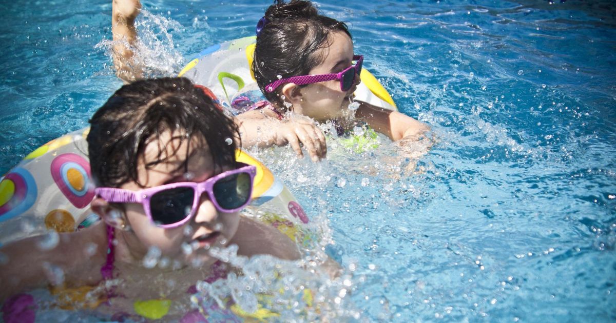 kids in pool