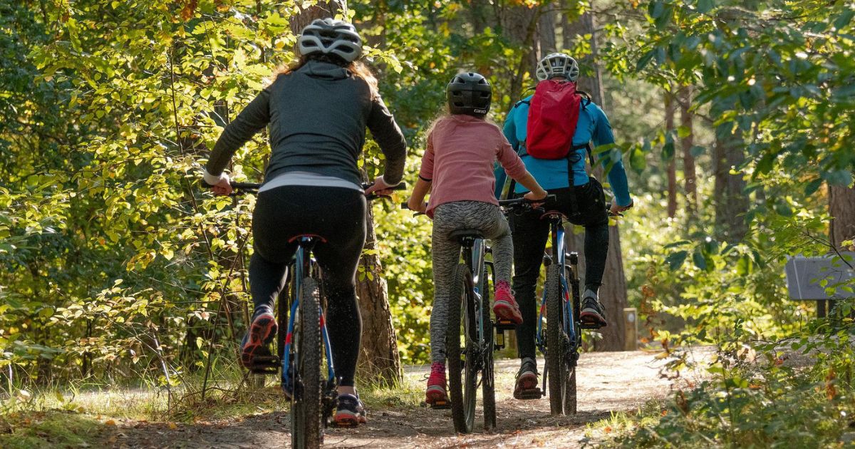 Taking bikes to campsite