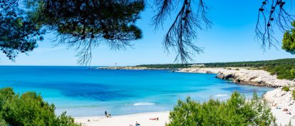 Crystal clear blue water of Mediterranean sea - campsites in the Bouches-du-Rhône