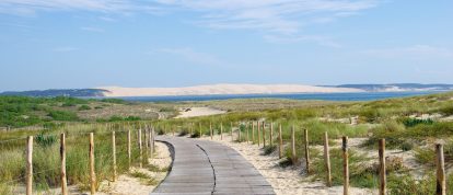 De Dune du Pilat in de Gironde. Campings in de Landes