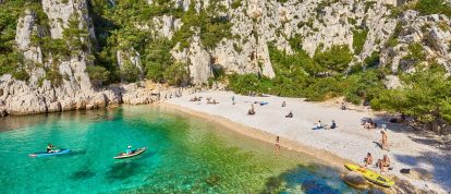 Calanque "d'En-Vau" dans le Parc National des Calanques à côté de Marseille - Campings in Marseille