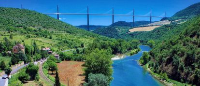 Viaduct van Millau over de Tarn - Campings in Millau