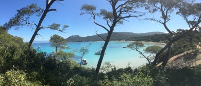 Scenic view of the Port-Cros island with the Mediterranean sea in Hyeres - Campsites in Hyeres