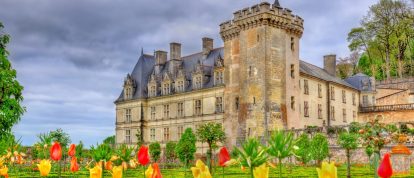 Chateau de Villandry, a castle in the Loire Valley, near Tours - campsites in Tours
