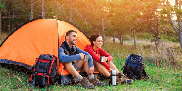 Tips for camping - couple in tent