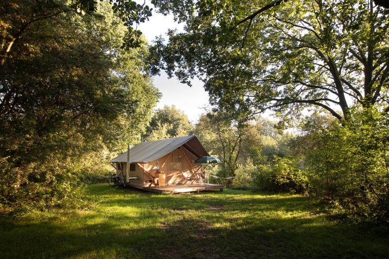 Glamping tent at Huttopia De Roos campsite, Overijssel