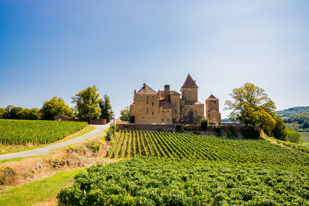 Visiting Châtreau de Pierreclos in Burgundy on a wine holiday in France